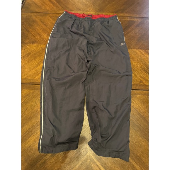 STARTER Other - Starter Athletic Track Pants Mens Large Navy Red White Stripe Zip Bottom |O1